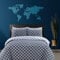 Indus Textiles 100% Pure Cotton Reversible Patterned Duvet Cover Sets Spades Dark Grey, Double