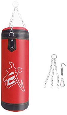 Punch Sandsack, Boxhaken Kick Bag Boxtraining(60CM-Rot)