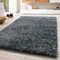 SIMPEX Teppich Wohnzimmer 160 x 230 cm Hochflor Teppich Blau Moderne Einfarbig Meliert Design - Schlafzimmer Teppich Pflegeleicht Extra Weich Extra Flauschig - Carpet Living Room Deko