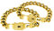 Uloveido Sein und Ihr quadratisches Herzschloss Armband Armreifen Passendes Schmuckset für Sie und Ihn, Paare Kubanische Kettenarmbänder Y853 (Gold)
