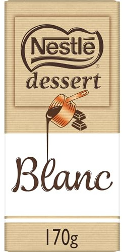 Nestlé Dessert - Chocolat Blanc à Pâtisser - tablette de 170g