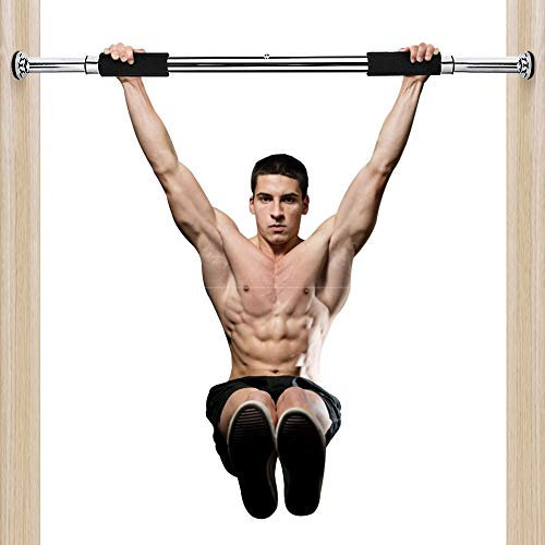 Barra per Trazioni da Porta, 62-100 cm Regolabile Telescopica Sbarre per Trazione, Barra Orizzontale Interna, Pull-up Attrezzi Ginnici, Carico Massimo 100Kg, per Telai Delle Porte da 64-85cm