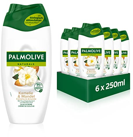 Palmolive Gel doccia Naturals Camelia & Mandorla 6 x 250 ml – Doccia crema con latte idratante
