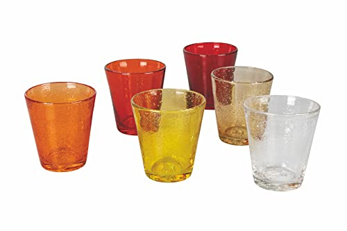 Villa d'Este Home Tivoli Cancun Sunset Set 6 Wassergläser aus mundgeblasenem Glas 330 ml