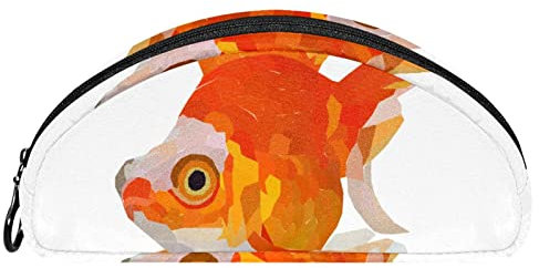 Mäppchen Fisch Goldfisch Weicher Reißverschluss-Bleistift-Organizer, Make-Up-Taschen