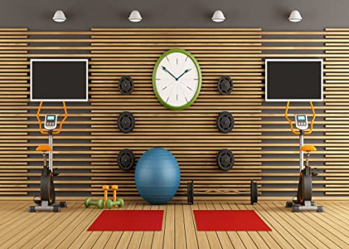 BELECO 3x2.5m Fabric Gym Backdrop for Photography Fitness Photo Backdrop Indoor Sports Gym Equipment Gym Theme Party Decoration Fitness Room Home Gym Background Men Women Portraits Video Photo