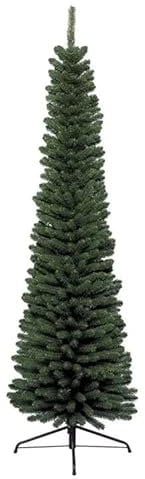 ROTEX Albero di Natale Artificiale Verde Slim Apertura Automatica 210 cm…