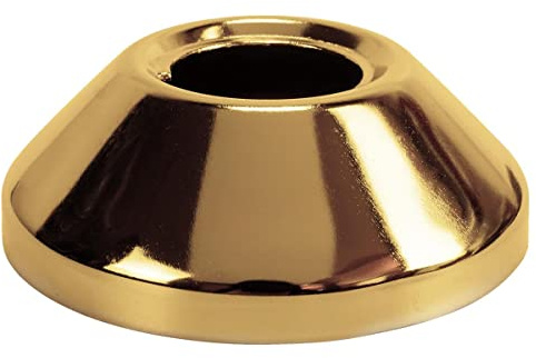 Gold Finished Steel Pipe Cover Collar Cone 3/4 (25mm) 25mm Height