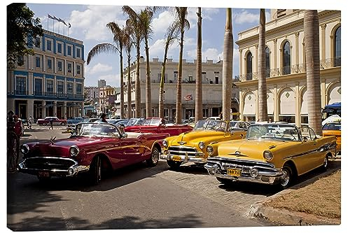 Posterlounge Oldtimer in Havanna, Kuba Leinwandbild von Peter Schickert 30 x 20 cm Wandbilder Wanddeko