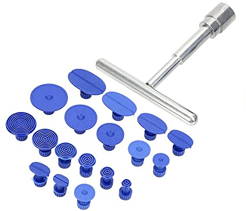 Tirabolli per Carrozzeria,Levabolli Carrozzeria Veicolo Auto Auto Denti Strumenti di riparazione Dent Hail Pit Cascing Repair Kit Automotive Metal Plastic Ventosa Plastic Tazza Body Dent Removal Kit