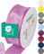 Halbach Seidenbänder Premium Geschenkband mit Drahtkante | Breite 40mm Länge 25m | Öko-Tex 100 zertifiziertes Schleifenband | Taftband Made in Germany, Farbe: rosa
