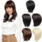 PARXITN Hair Topper für Frauen Synthetische Haarteile 30cm Hair Toupet mit Pony Gerade Wiglets Haarteile für Dünnes Haar Schwarz