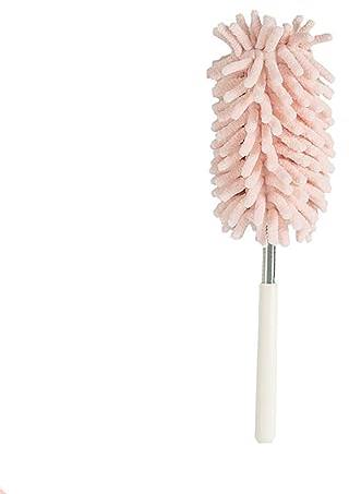 materiali per la pulizia, Spolverino, Spolverino statico Spolverino statico for la casa Mini pieghevole e retrattile for la pulizia degli artefatti Polvere di ciniglia (Rosa) (Color : Pink)