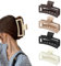 MAEXUS Lot de 4 grandes pinces à cheveux pour femme, antidérapantes, mates, élégantes, rectangulaires, polyvalentes, pour cheveux épais, 4 couleurs, 13 cm