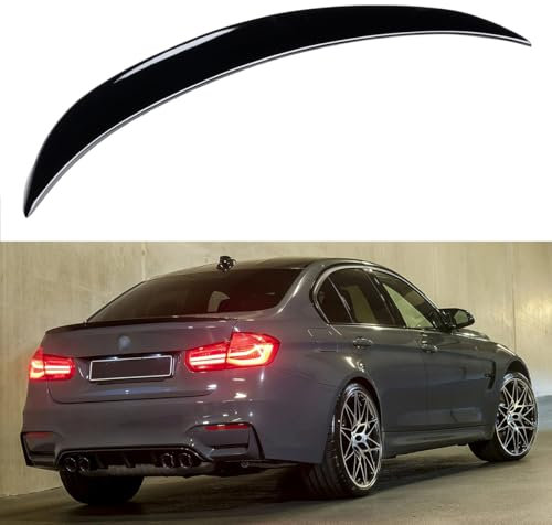 Sport Heckspoiler für BMW 3er F30 Limousine F80 M3 2011-2019, Schwarz Glanz