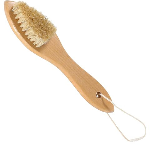 Ouligay Laundry Brush for Stains on Clothes - Soft Bristle Brush for Home, Small Spaces, Shoes, Clothes, Delicate Fabric, Knits, Cotton, Linen Cleaning (Natural)