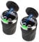 Aschenbecher Auto, Auto Aschenbecher, Tragbarer Edelstahl rauchfreien Aschenbecher mit Deckel & LED Licht, für Autos Van Outdoors Camping (Grün 2pcs)