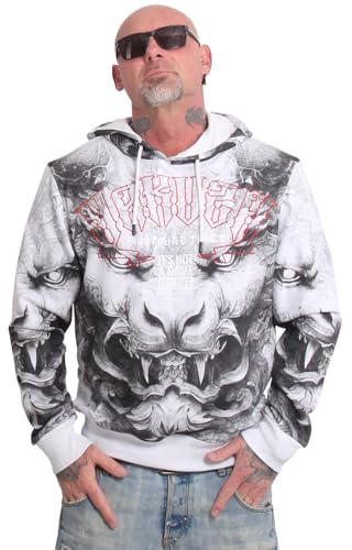 Yakuza Herren Durga Allover Hoodie Kapuzenpullover