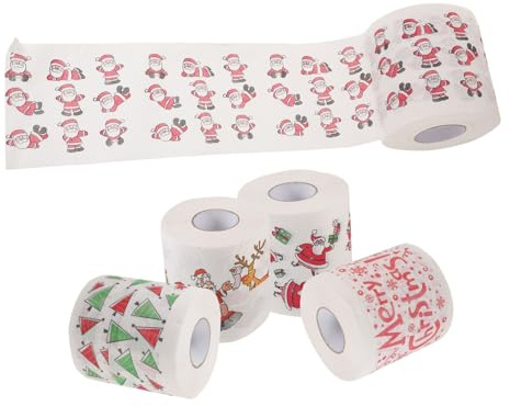 Weihnachten Toilettenpapier 5 Rollen Stoff, Kreativ, Saugfähig