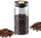 Kaffeedose luftdicht für 1kg Kaffeebohnen mit Vakuumdeckel (Behälter für Kaffee, Tee, Edelstahl Dose zur Aufbewahrung mit Aromaverschluss, Vorratsdose für ca.1000g Kaffee) Schwarz Matt&Glass (1200 ml)