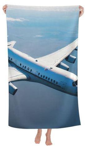 WOPQS Strandtücher für Erwachsene, Flugzeuge, Fitnessstudio, Badezimmer, Sommer, Picknickdecke, übergroße Dusche