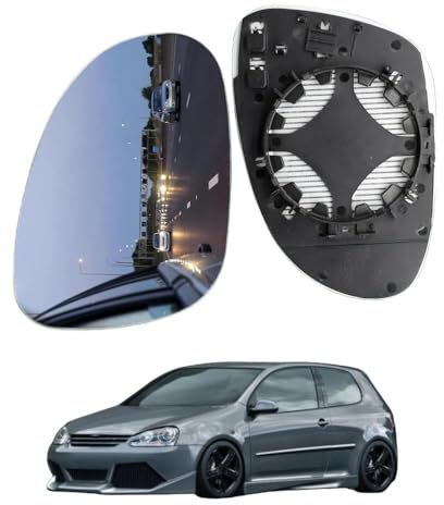 TTxxxA8 Espejo Retrovisor Calefactable Izquierdo Derecho,Espejo retrovisor de Puerta, Cristal para V/W Golf V 03-09 Sharan 95-10 Golf Plus 05+.,C-1 Pair