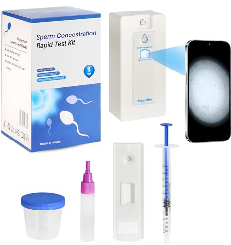 Sperm Microscope & At-Home Semen Analysis Fertility Test – 2-in-1 Fertility Check for Men | Single-Use Male Wellness Device for Conception Readiness & Reproductive Health Awareness