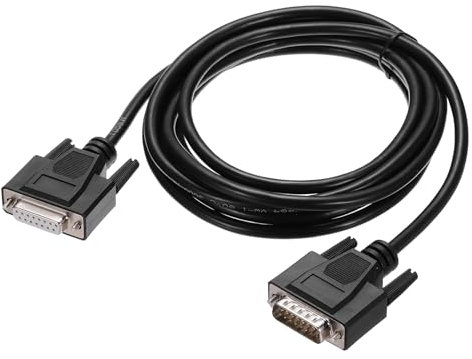 QUARKZMAN DB15 Seriell Kabel, 28AWG Aluminiumfolie Geschirmtes DB15 Stecker auf Buchse Gerades Serielles Kabel für Datenkommunikation, 9,8 ft