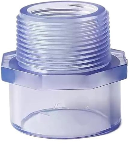 BTBTB Raccordi for Tubi Flessibili, 1 pz. Raccordi for Tubi for acquari in PVC, Giunto Diretto Femmina-Maschio in PVC Blu Trasparente, Raccordi for Tubi filettati(Black,50mm)