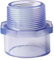 BTBTB Raccordi for Tubi Flessibili, 1 pz. Raccordi for Tubi for acquari in PVC, Giunto Diretto Femmina-Maschio in PVC Blu Trasparente, Raccordi for Tubi filettati(Black,50mm)