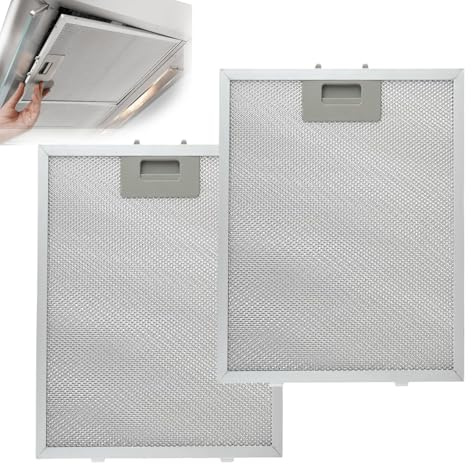 2 Pièces Filtre Hotte Aspirante, Filtre En Aluminium, Filtre Anti-Graisse Lavable, Filtre à Graisse Métallique Pour Hottes Aspirantes De Nombreuses Grandes Marques (305x267mm)