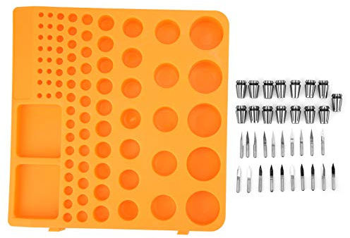 Jeu de Fraises ER11, Porte - Outils en Acier avec Boîte de Rangement, 15 Mandrins et Couteaux Pointus - Résistance aux Copeaux, Traitement Haut Rendement, Idéal pour Fraiseuse CN