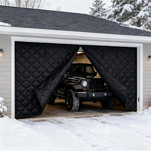 Rideau Thermique Anti Froid Garage, Isolant Porte De Garage, Rideau Thermique Isolant Anti Froid Et Chaleur, Rideaus Pour Porte De Garages, Noir 427x244cm(Gris,305x213 cm)