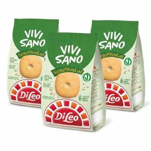 Vivi Sano Senz’OvOlat Biscotti Secchi – Senza Olio di Palma e Senza Sciroppo di Glucosio – Ideali per Colazione e Merenda – Disponibili in Confezione da 3 o 6 Pacchi (3)