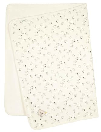 Steiff Jersey Decke Eggnog, Baby-Decke, Kuscheldecke für Babys, Baby Bettdecke, Decke ideal für das Babybett, weich flauschig und kuschelig, waschmaschinenfest