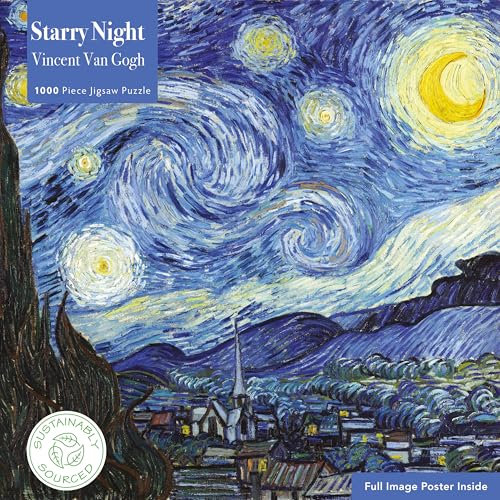 Puzzle - Vincent van Gogh: Sternennacht: Unser faszinierendes, hochwertiges 1.000-teiliges Puzzle (73,5 cm x 51,0 cm) in stabiler Kartonverpackung