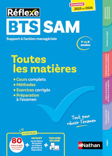 Toutes les matières - BTS SAM - Réflexe - Examen 2026