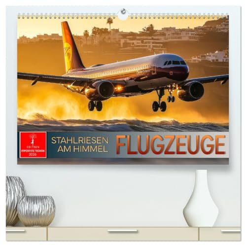 Flugzeuge - Stahlriesen am Himmel (hochwertiger Premium Wandkalender 2026 DIN A2 quer), Kunstdruck in Hochglanz: Fliegen ist, wenn man durch den Himmel manövriert.