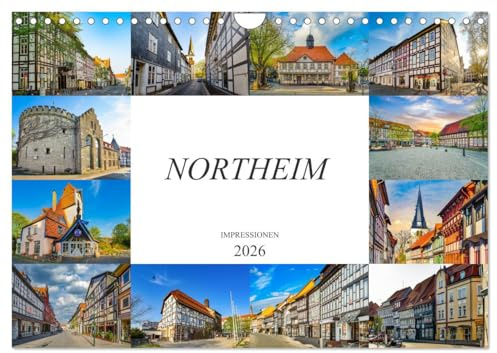 Northeim Impressionen (Wandkalender 2026 DIN A4 quer), CALVENDO Monatskalender: Die Stadt Northeim auf zwölf wunderschönen Bildern (CALVENDO Orte)