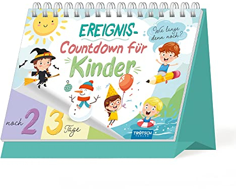 Trötsch Event-Countdown Ereignis-Countdown für Kinder: Countdown- Kalender Aufstellkalender Tischkalender