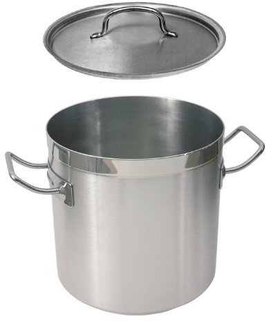 Suppentopf Kochtopf MIT DECKEL und RANDVERSTÄRKT CNS 50 cm Ø / 100,0 Liter Inhalt