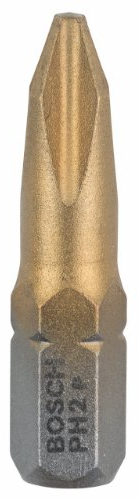 Bosch Accessories Bosch Professional Bit Max Grip für Phillips-Kreuzschlitzschrauben (PH2, Länge: 25 mm, 3 Stück)
