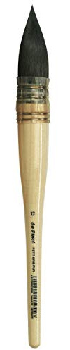 da Vinci Watercolor Series 418 Petit Gris Pur Paint Brush, Wash/Mop Pure Russian Blue Squirrel, Size 12 (418-12)