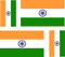 Akachafactory 4 x selbstklebend Sticker Auto Moto Koffer Laptop Flagge Indien indischen