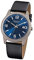 Regent Armbanduhr Titan Herrenuhren-Kollektion Herren-Uhr mit Leder-Armband schwarz analoges Quarzwerk D1URF844