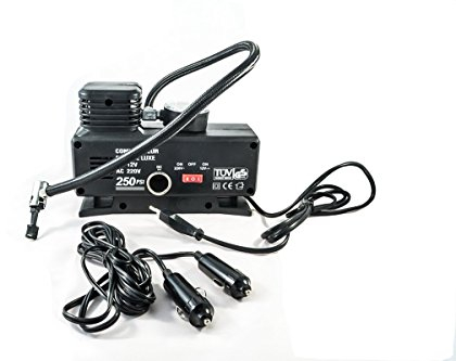 TEMPO DI SALDI Mini Compressore Compatto Ad Aria Con Manometro Per Pneumatici DC 12V E AC 220V