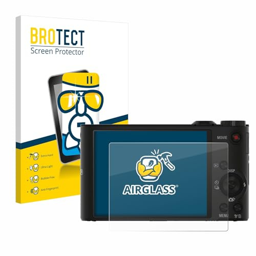 brotect Glass Film compatible with Sony Cyber-Shot DSC-WX350 | Clear Screen Protection Made in Germany Glass-Film 9H Protection Scratch Resistant High Clarity
