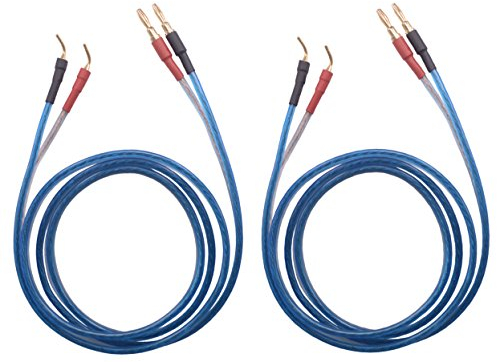 KK ZB-SB 1pair Set(4banana&4pin) HiFi OFC Speaker Wire, Banana Plug to Pin Type Plug, 3M(9.84ft) KK ZB-SB(3 M (9.84ft))