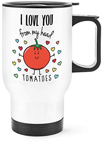 I Love You from My Head Tomatoes Travel Mug Cup with Handle