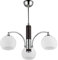 Licht-Erlebnisse Deckenleuchte Modern Wohnzimmer Esszimmer in Braun Chrom Weiß Ø58cm 3-flammig NABO Deckenlampe
